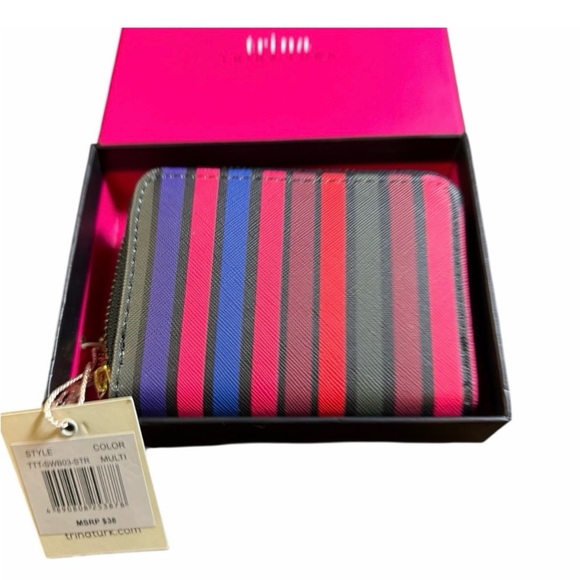 Trina Turk Handbags - Trina Turk Multicolor Striped Wallet New with Tags!❤️
